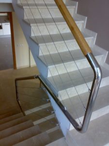 baranda cable-madera